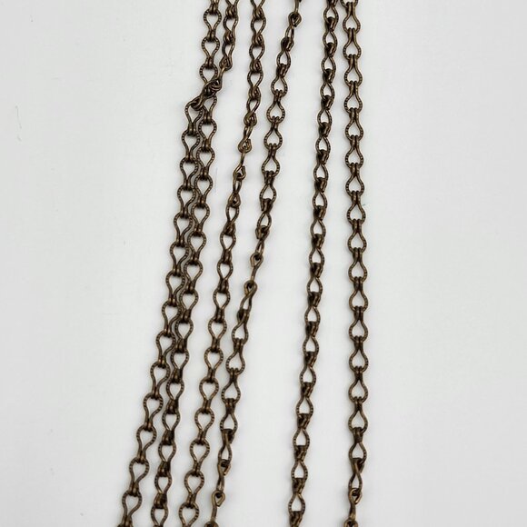 Stunning Atique Locket Necklace 3 strand  Art Nouveau unsigned Estate Find - Picture 7 of 13